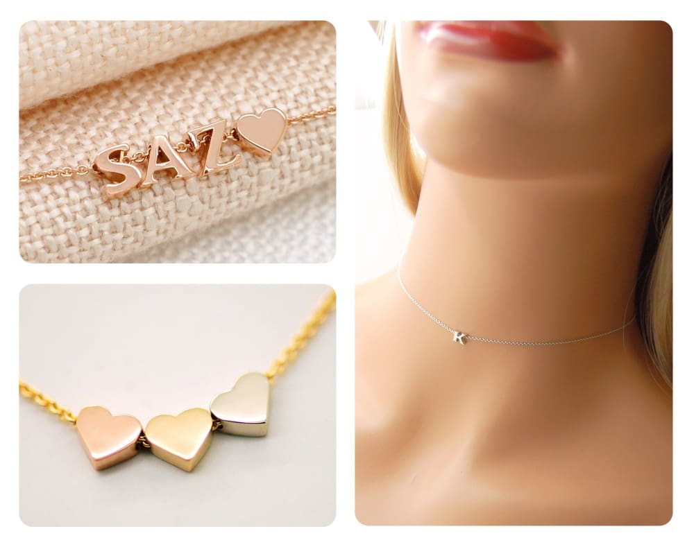 Personalized Initial Choker Necklace For Women