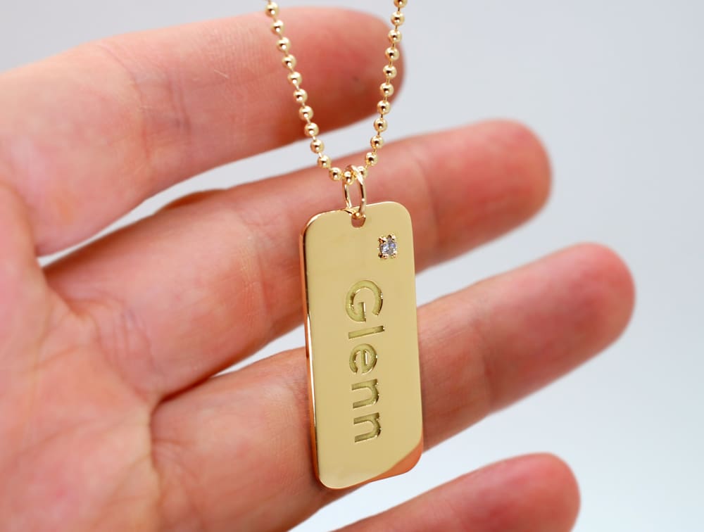 tag pendant necklace