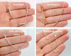 Platinum Kids Names Necklace For Mom Grandma Solid Platinum Necklace for Women Multi Multiple 1 2 3 4 5 6 Names Platinum Jewelry