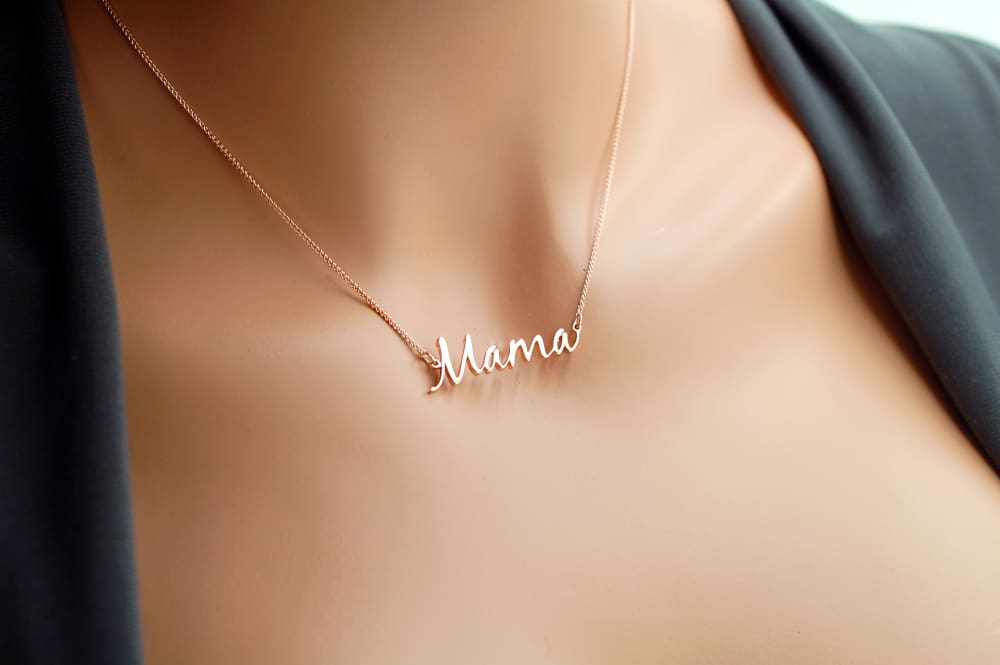 14K Gold Handwriting Necklace pick yellow gold rose gold white gold custom necklace