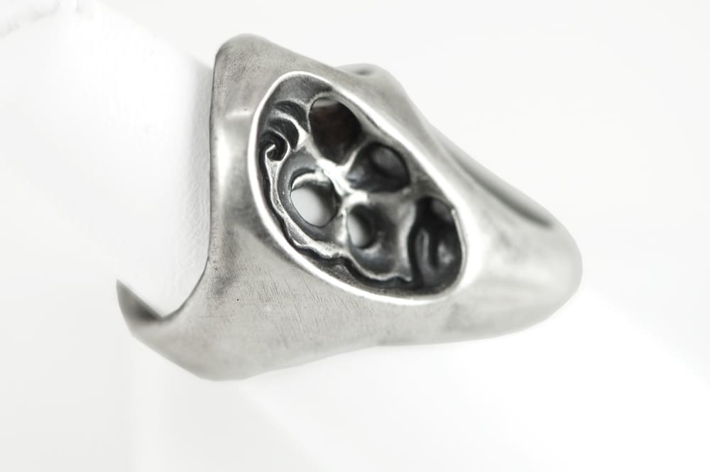 Abstract Ring: Asymmetric Sterling silver ring with oxidation - Fine Jewelry by Anastasia Savenko