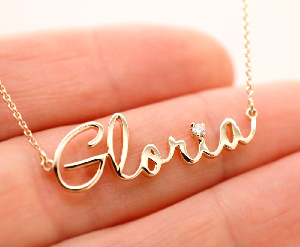 Glorria 14k Solid Gold Letter E Bracelet