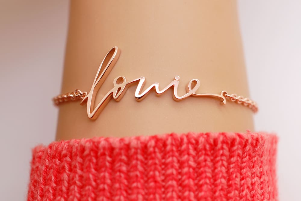 ID Name Bracelet with Diamond - Gold Vermeil - Oak & Luna