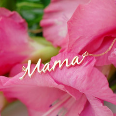 14K Gold Mama Necklace Handwriting Jewelry in Memory of Mom Remembrance Necklace Mothers Day Jewelry Jewelry