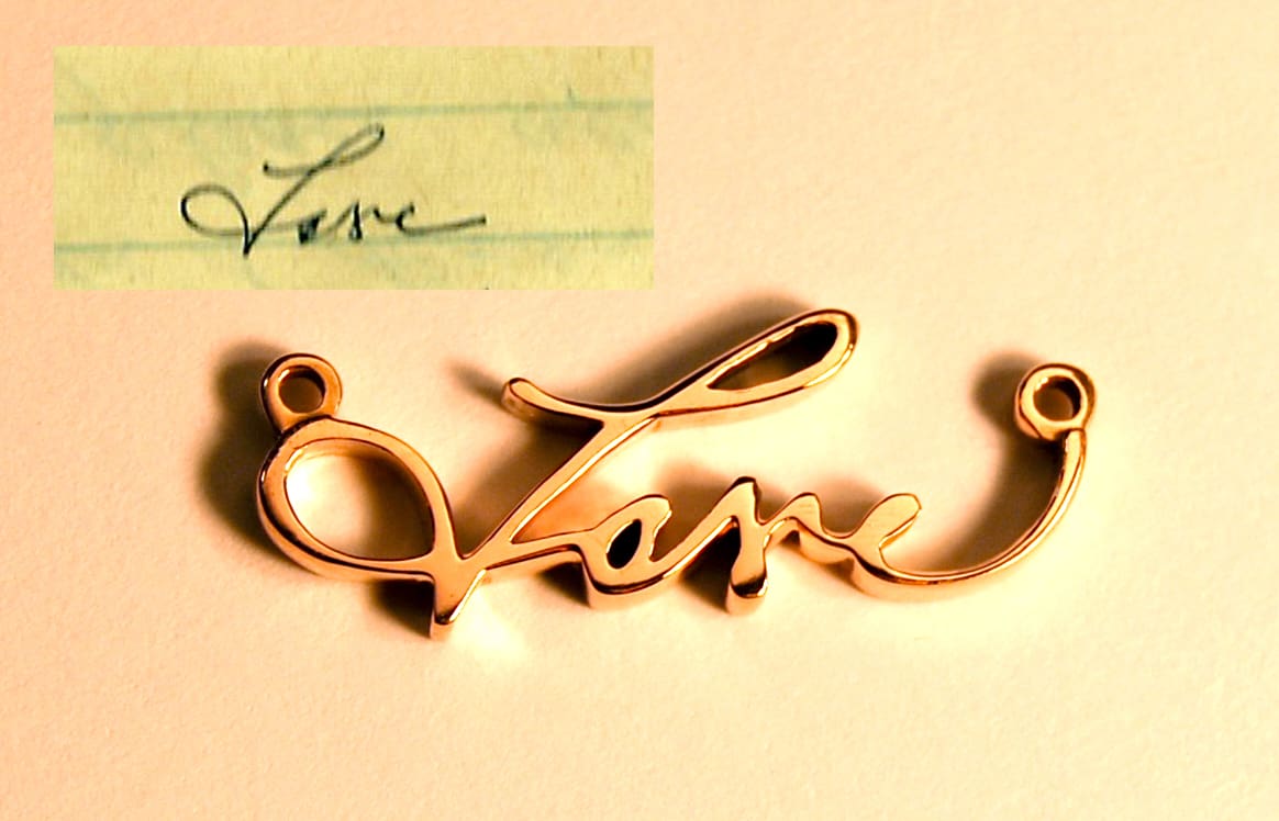 Memorial Necklace Love In 14K Rose Gold