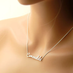 Sterling Silver Handwriting Necklace use actual writing custom necklace