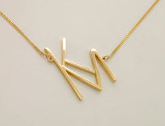 Two Initials Personalized Necklace 14K Gold, 2 Initials Necklace Gift Monogram Necklace - Fine Jewelry by Anastasia Savenko