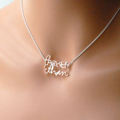 Your Childrens Drawing Necklace Kids Name Jewelry for Mom Children Name Jewelry Kids Artwork Necklace Kids Writing Jewelry