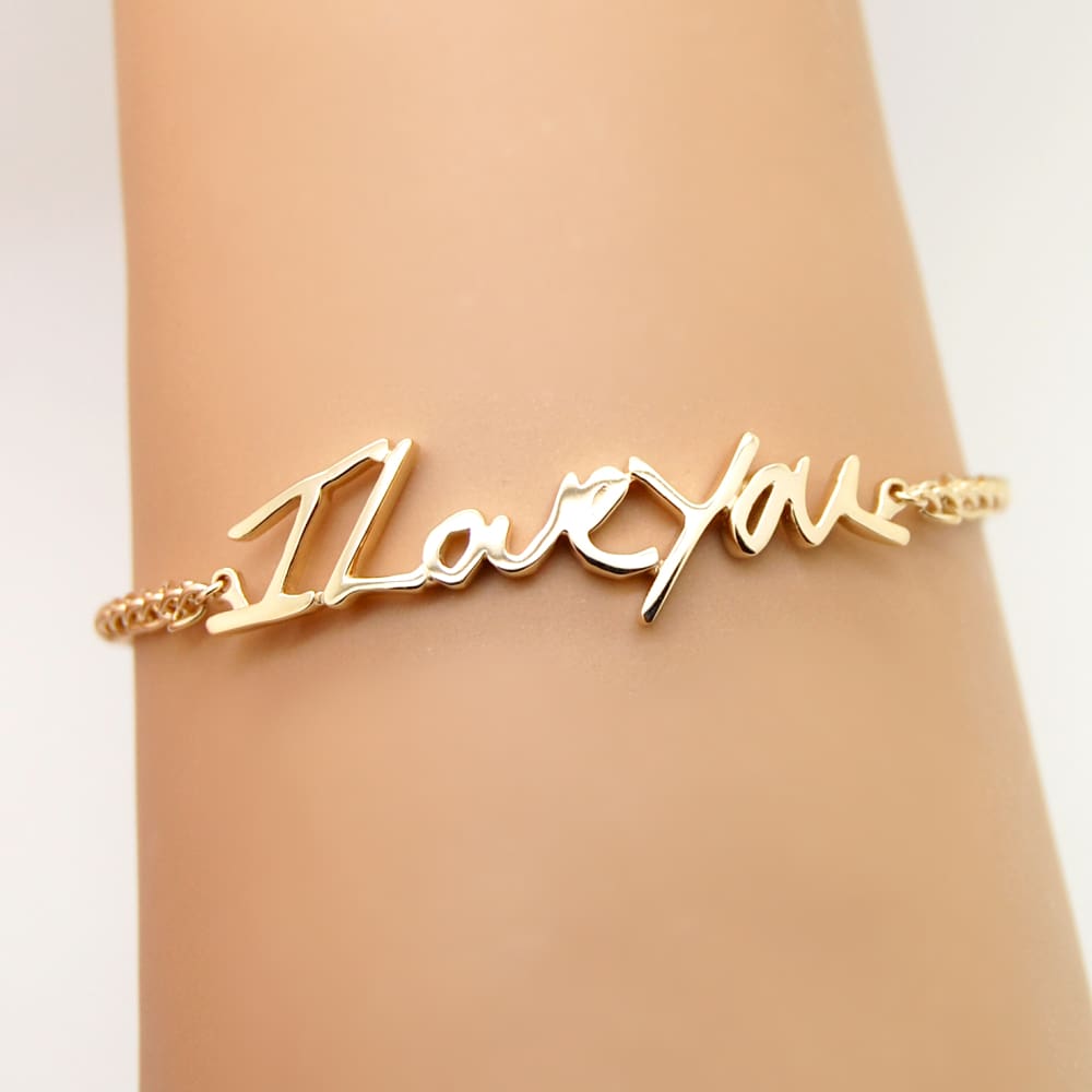 14K Gold Letter Bracelet add Tiny Initials Heart or Star - Solid