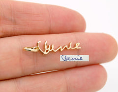 14K Gold Personalized Charm for Bracelet, Custom Bridal Charm, Wedding Bouquet charm - Fine Jewelry by Anastasia Savenko
