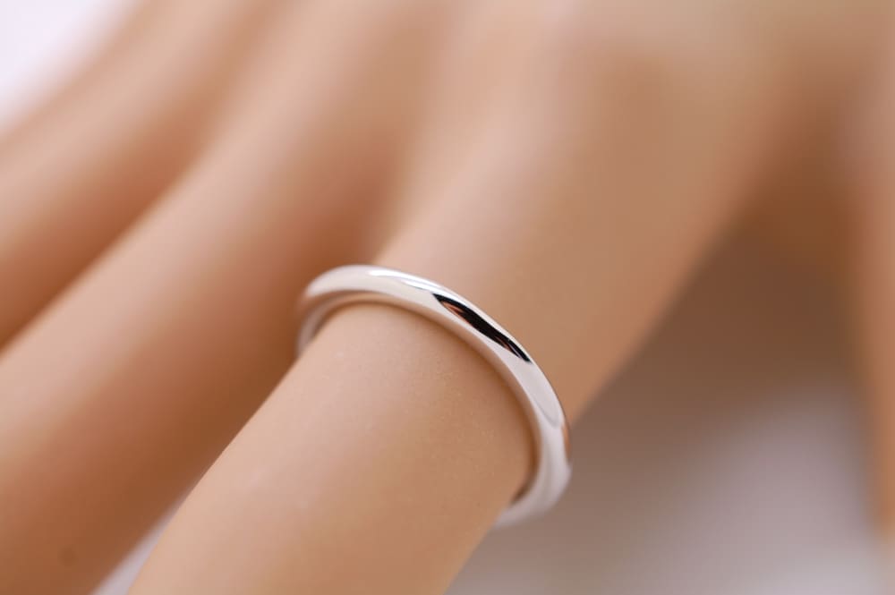 2mm White Gold Wedding Band Women Comfort Fit 2mm 14K Gold Wedding Ring For Women - Fine Jewelry by Anastasia Savenko