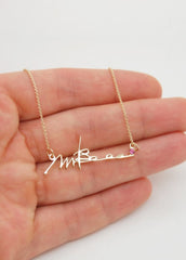 3 Initial Necklace: 14k Gold Necklace With Three Letters, Cursive Or Block - Fine Jewelry by Anastasia Savenko