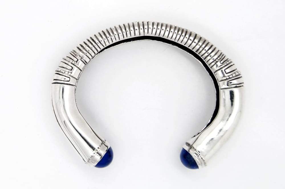 Black Onyx Mens Bracelet: Chunky Sterling Silver Cuff With Gemstones - Fine Jewelry by Anastasia Savenko