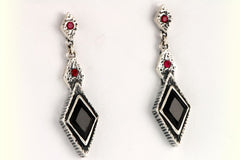 Black Sterling Silver Dangle Earrings: Gothic Medieval Jewelry - Fine Jewelry by Anastasia Savenko