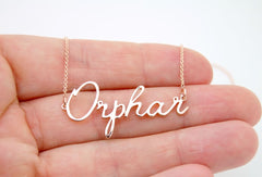 Child’s Name Necklace For Mother Or Grandmother 14K Gold custom necklace