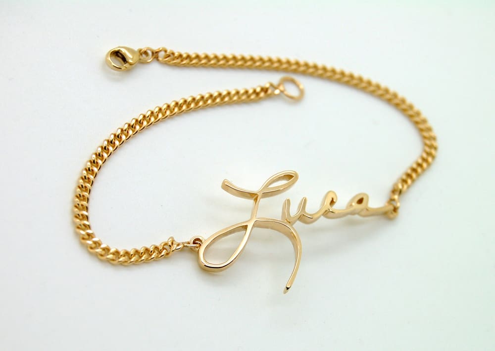 Custom Memorial Bracelets to Remember Loved Ones 14K Gold Remembrance Jewelry custom bracelet