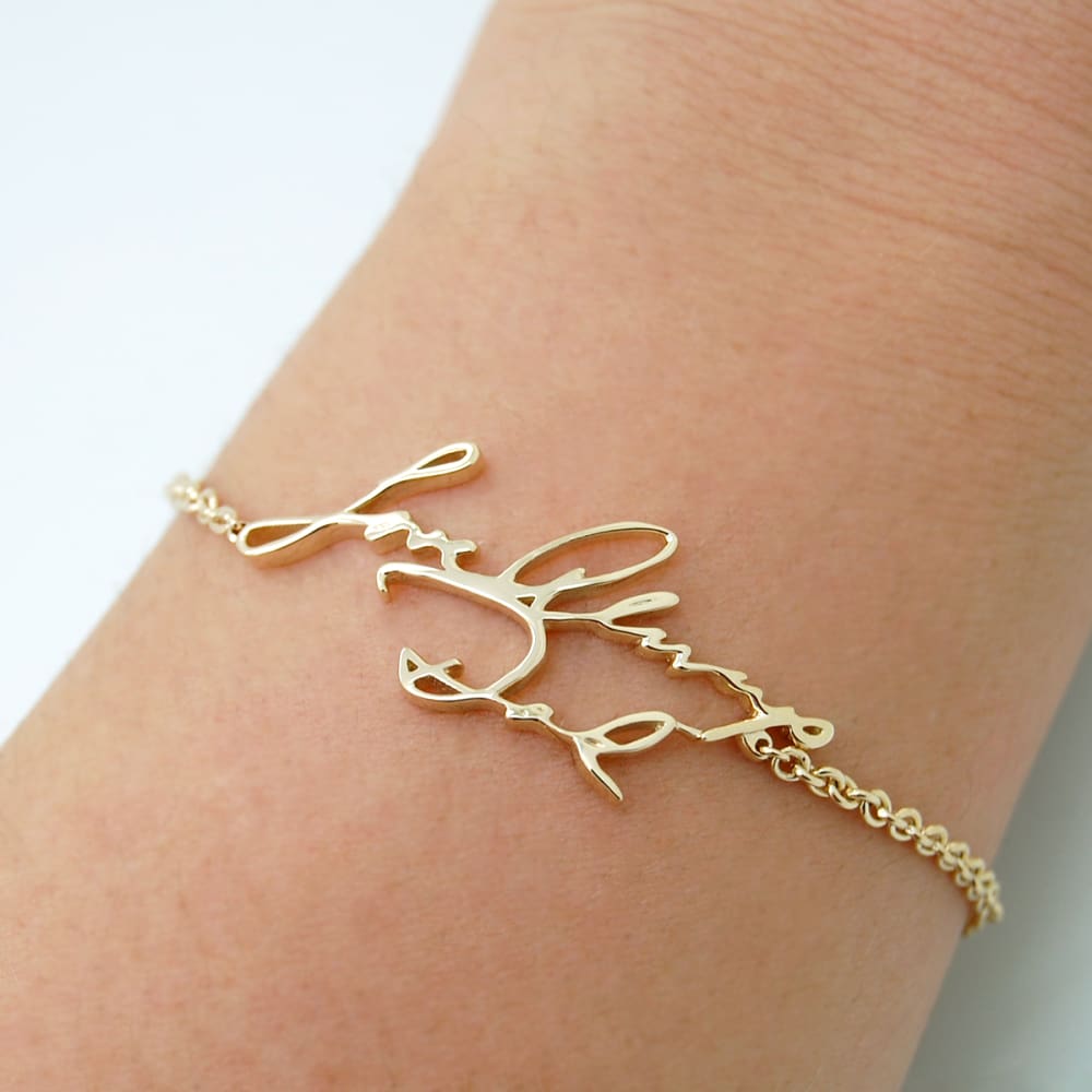 14K Gold Letter Bracelet Add Tiny initials Heart or Star - Solid Gold Charms