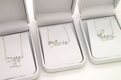 Double Name Necklace: Childrens Name Necklaces, Two Name Necklace - Fine Jewelry by Anastasia Savenko