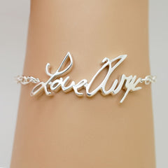Handwriting Bracelet: Personalized Bracelet with Name - Fine Jewelry by Anastasia Savenko