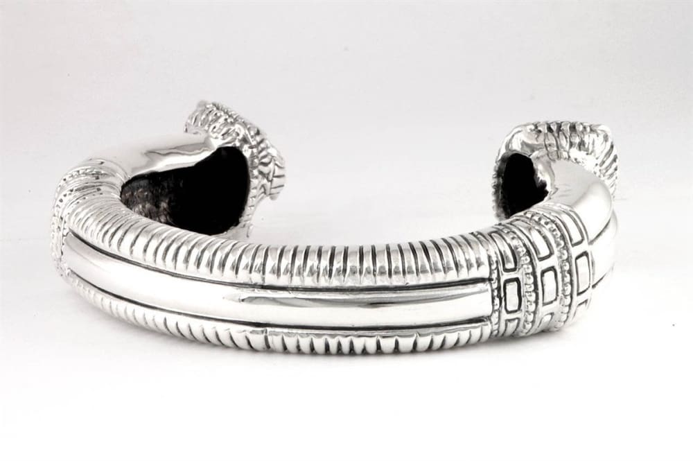Lion Bracelet: Large Sterling Silver Cuff Bracelet For Men - Fine Jewelry by Anastasia Savenko