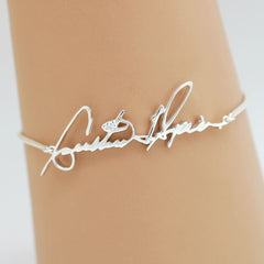 Personalized Signature Bracelet in Sterling Silver - Fine Jewelry by Anastasia Savenko