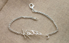 Personalized Signature Bracelet in Sterling Silver - Fine Jewelry by Anastasia Savenko