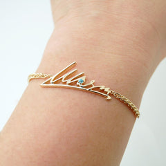 Personalized Signature Handwriting Bracelet 14k Gold Handwritten Jewelry custom bracelet