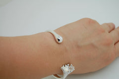 Solid Sterling Silver Water Bracelet: Contemporary Silver Jewelry - Fine Jewelry by Anastasia Savenko