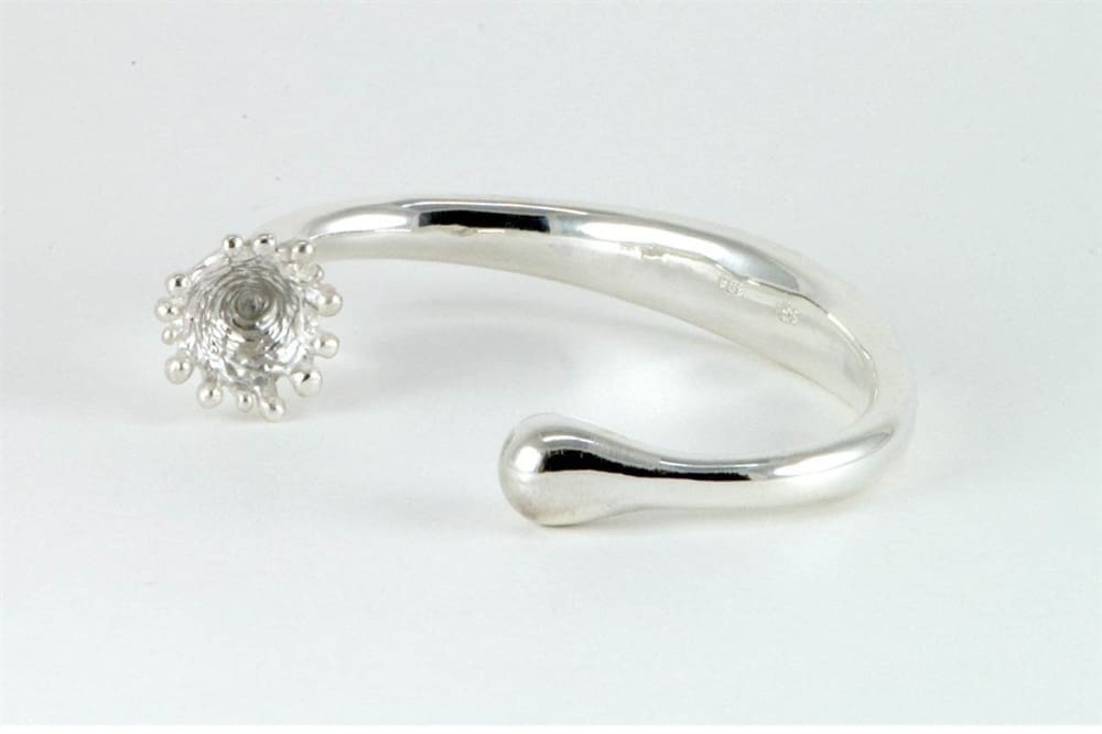 Solid Sterling Silver Water Bracelet: Contemporary Silver Jewelry - Fine Jewelry by Anastasia Savenko