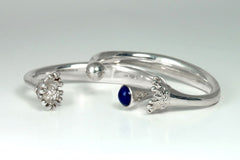 Sterling Silver Cuff Bracelet With Lapis Lazuli: Water Drop And Splash - Fine Jewelry by Anastasia Savenko