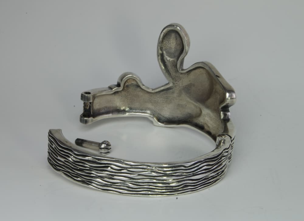 Swan Bracelet, Sterling Silver Cuff Bracelet with a Sculpted Bird - Fine Jewelry by Anastasia Savenko