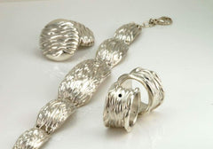 Water bracelet: sterling silver link bracelet - Fine Jewelry by Anastasia Savenko