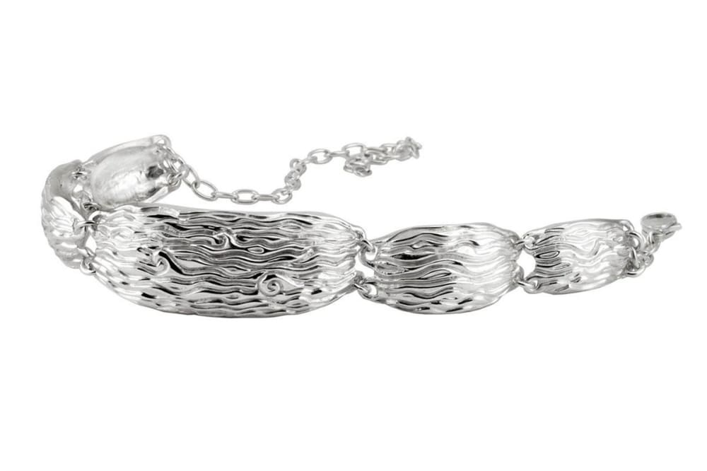 Water bracelet: sterling silver link bracelet - Fine Jewelry by Anastasia Savenko